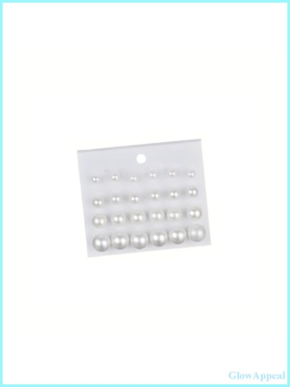 12 Pairs Hypoallergenic Stainless Steel Pearl Stud Earrings for Women
